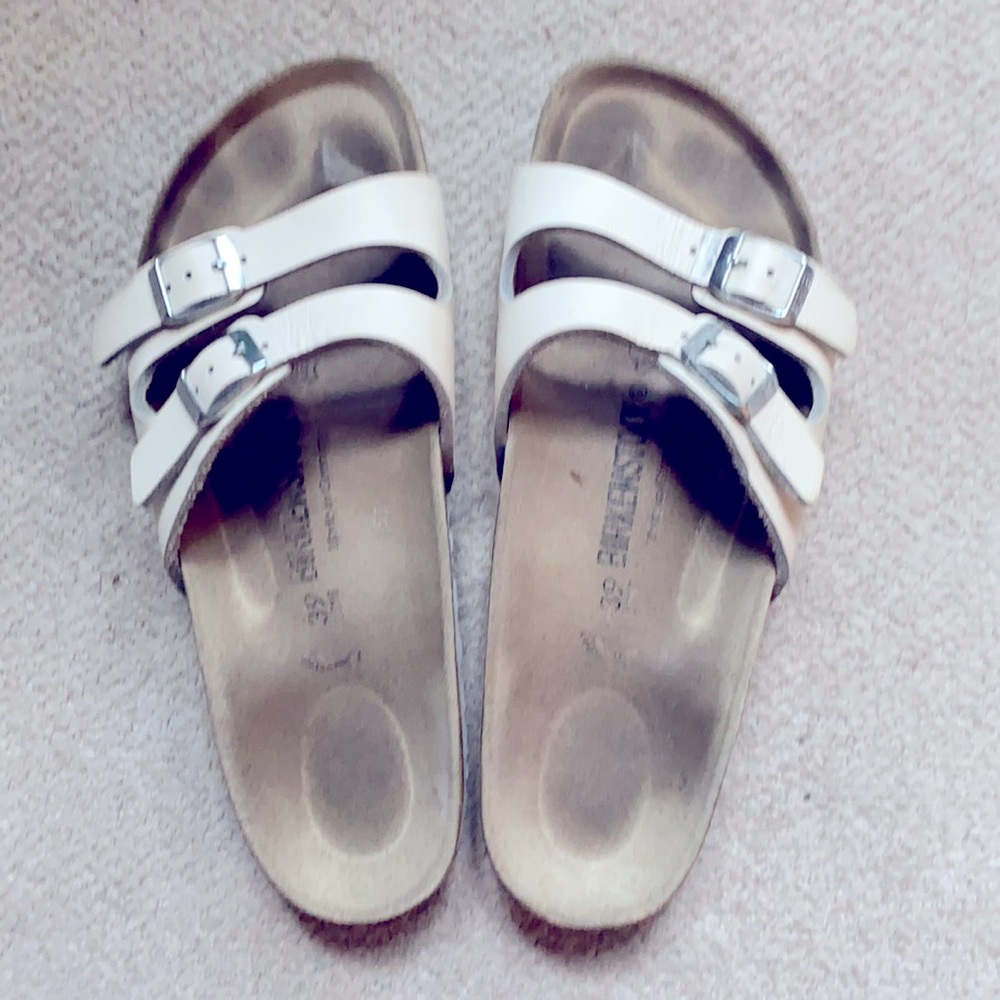 Birkenstock white sandals size 8